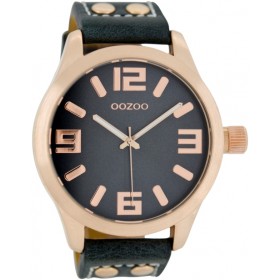 OOZOO Timepieces 45mm Blue Leather Strap C1157